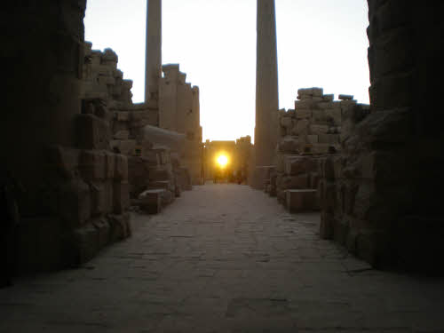 Solstice sunrise at the Karnak temple