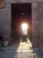 Karnak sunrise through sancturay of Amun